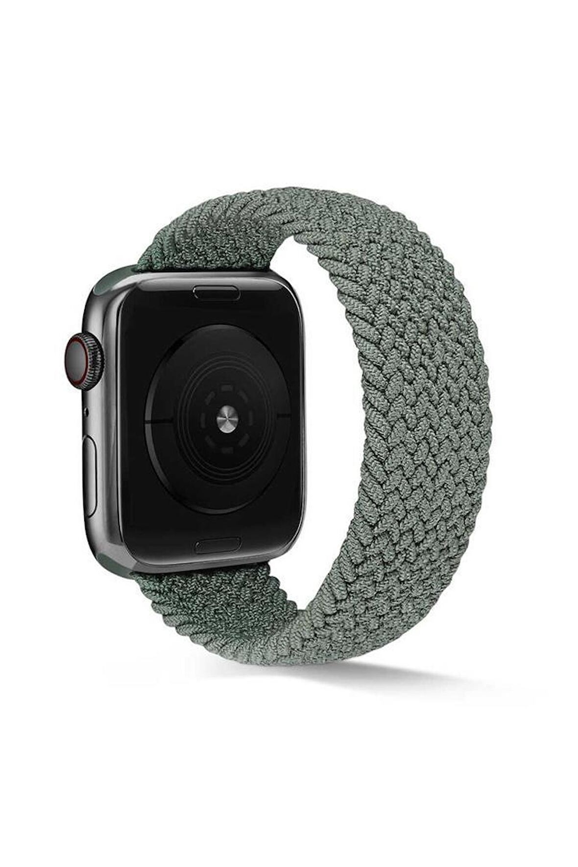 Apple Watch Uyumlu Ultra 49mm KRD-38 Medium Hasır Örgü Tek Parça Kordon 