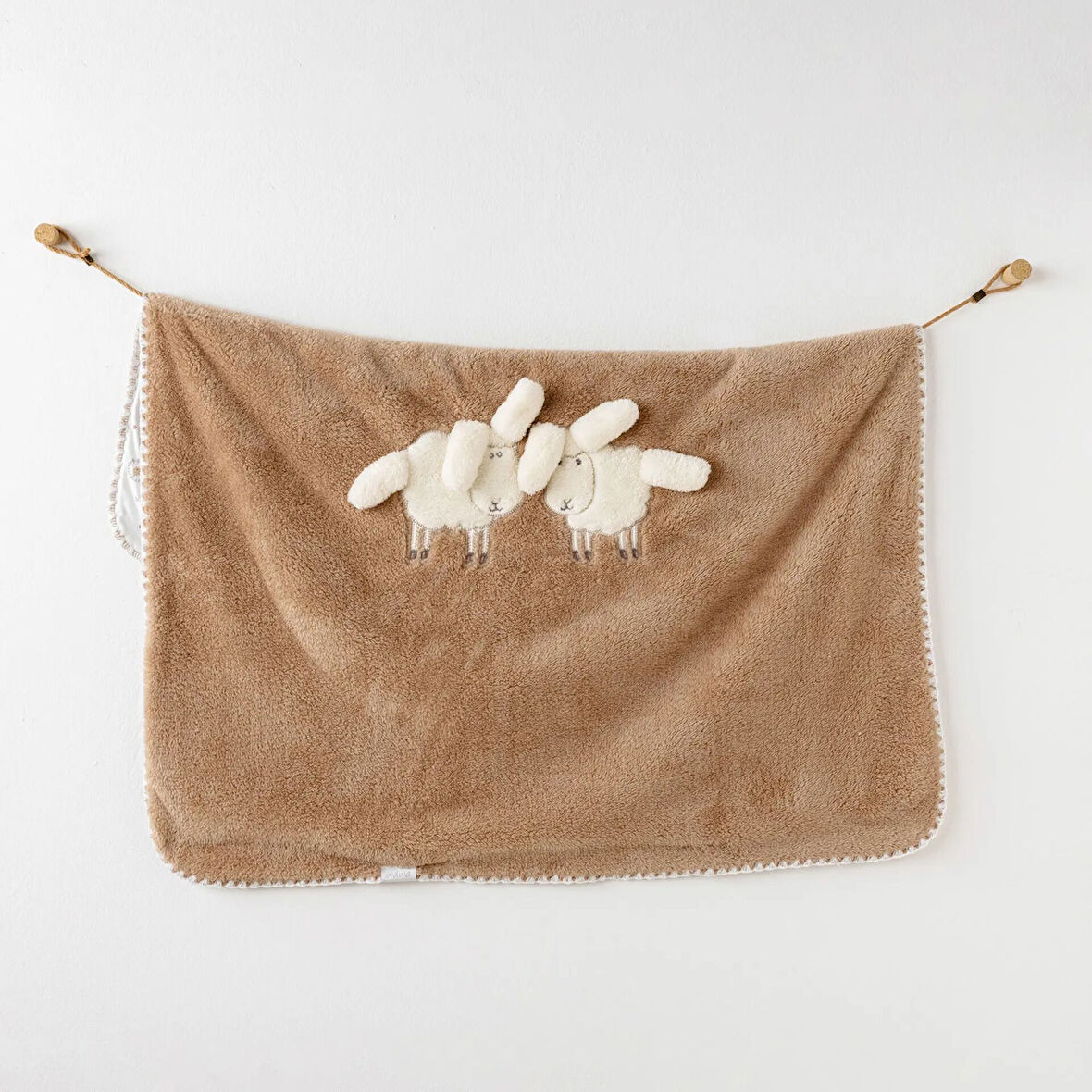 Andywawa AC26168 Tinny S Sheeps Battaniye 90x85 Beige