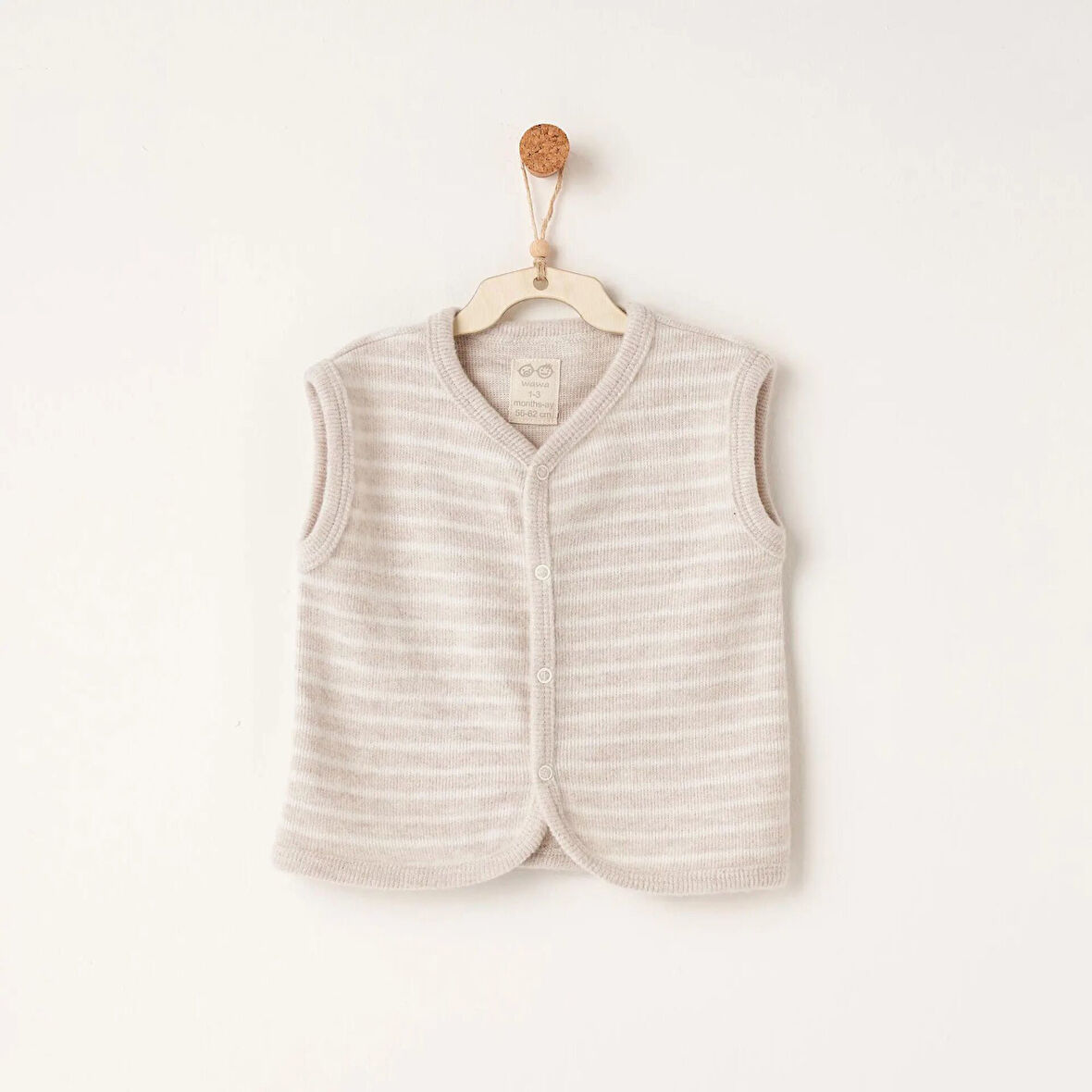 Andywawa AC26221 Casual Yelek Beige