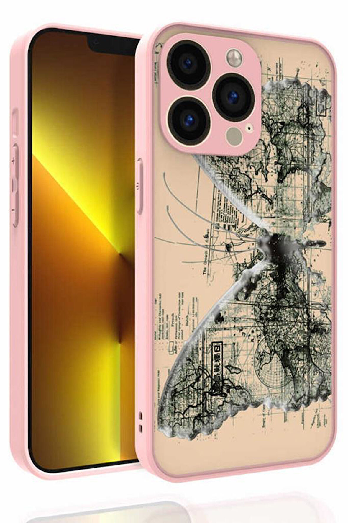 Apple iPhone 13 Pro Kılıf Desenli Kamera Korumalı Nora Silikon Kapak