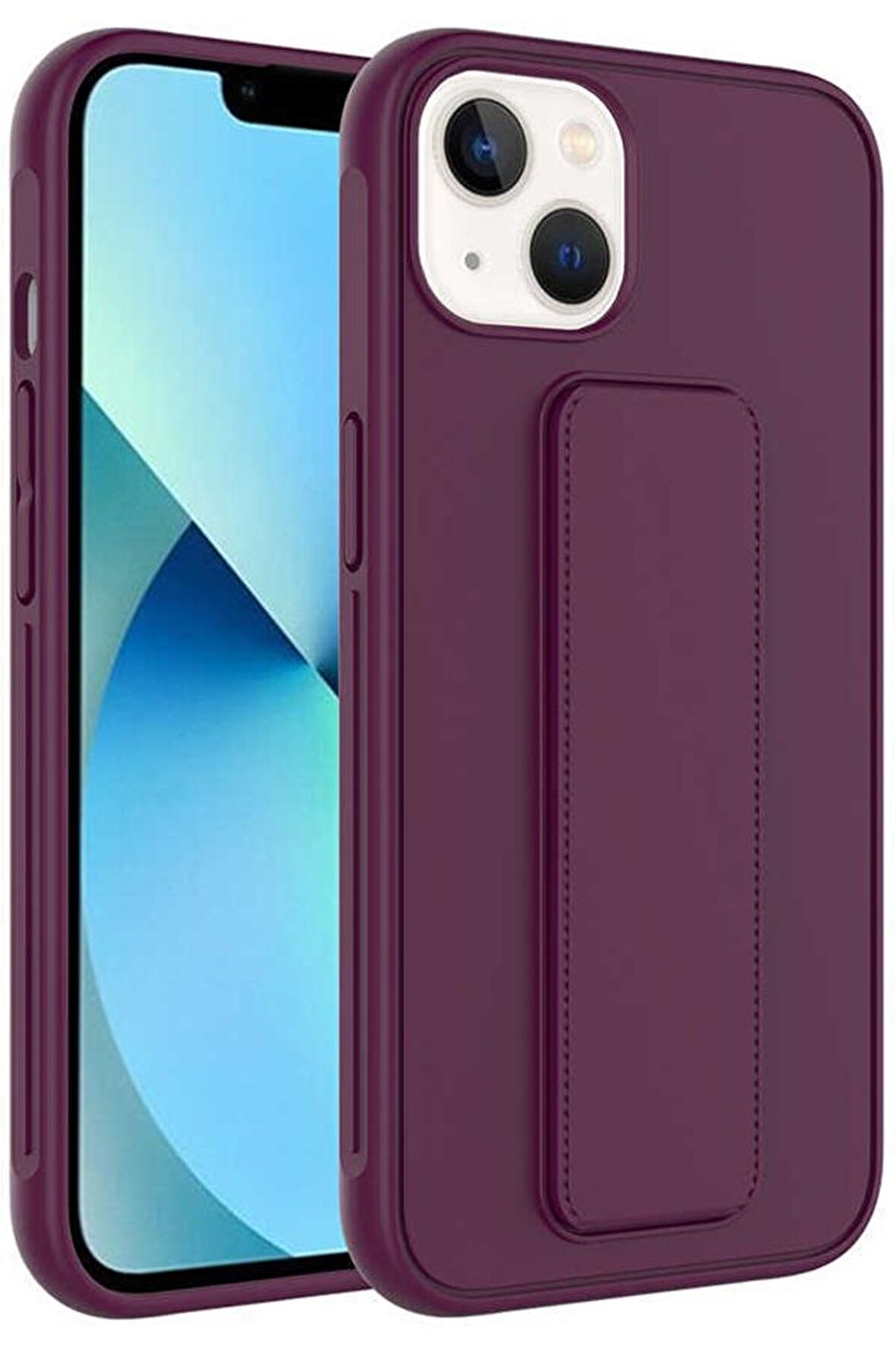 Apple iPhone 14 Plus Kılıf Standlı Mat Yüzey Kamera Çıkıntılı İnce Tasarım Kapak