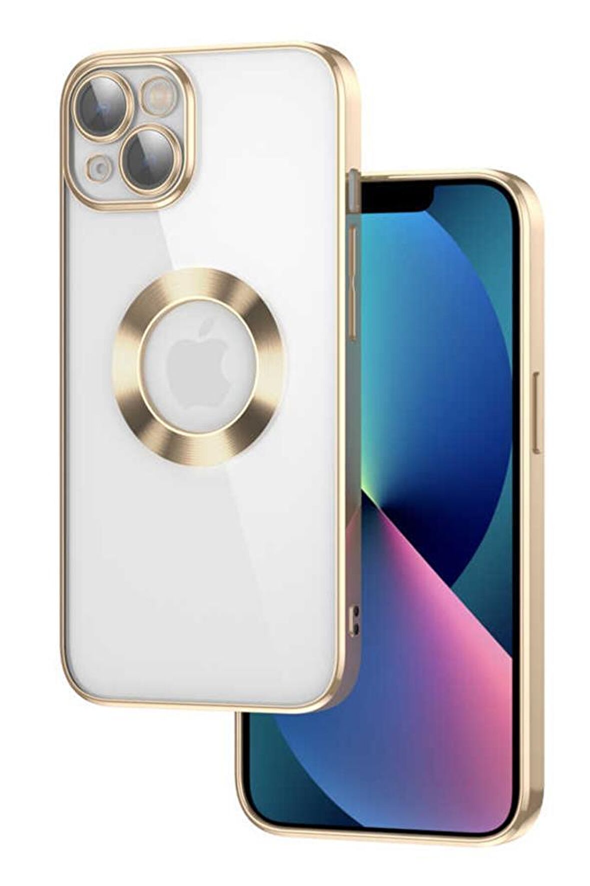 Apple iPhone 13 Kılıf Kamera Korumalı Logo Gösteren Zore Omega Kapak