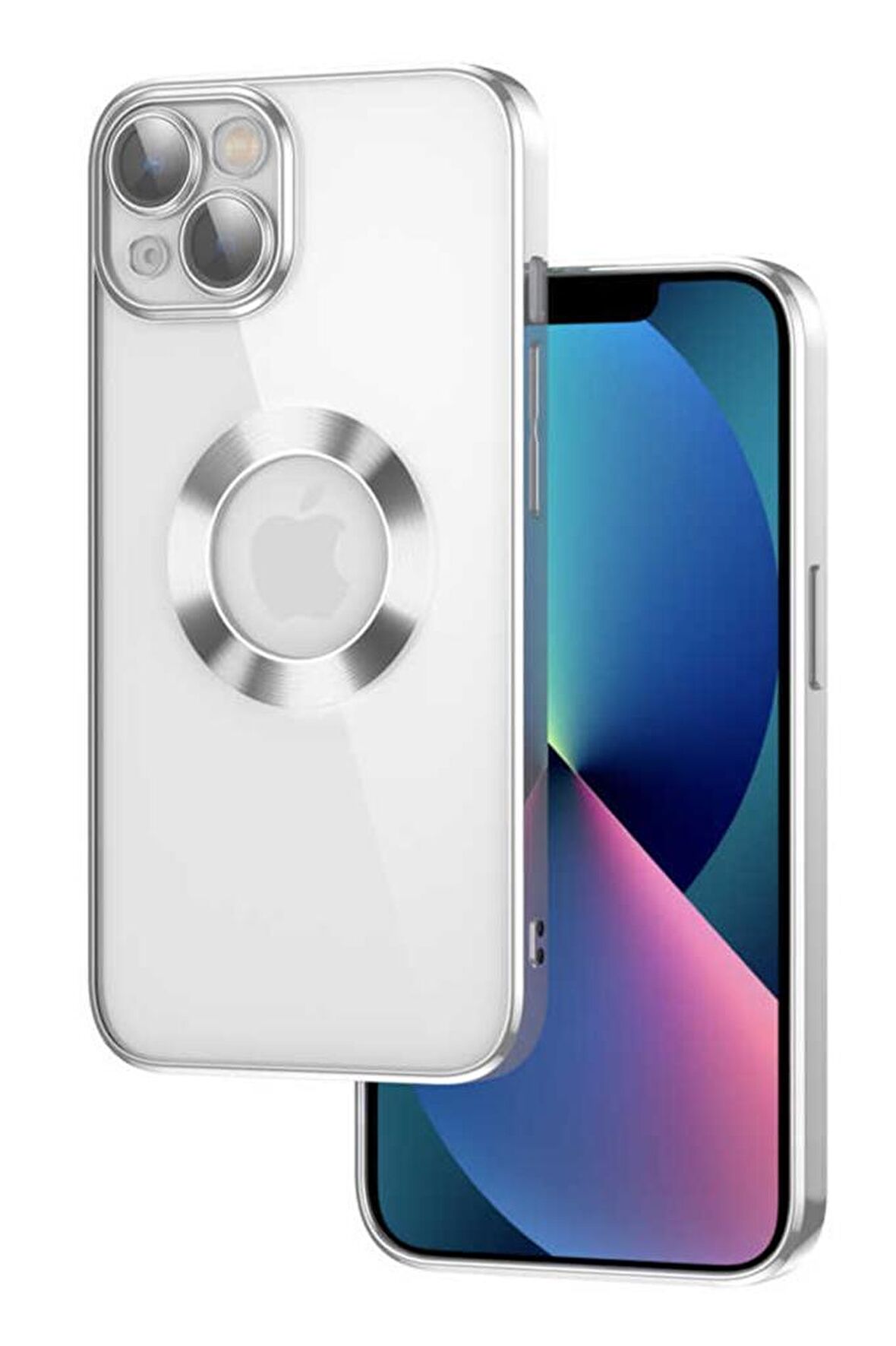 Apple iPhone 13 Kılıf Kamera Korumalı Logo Gösteren Zore Omega Kapak