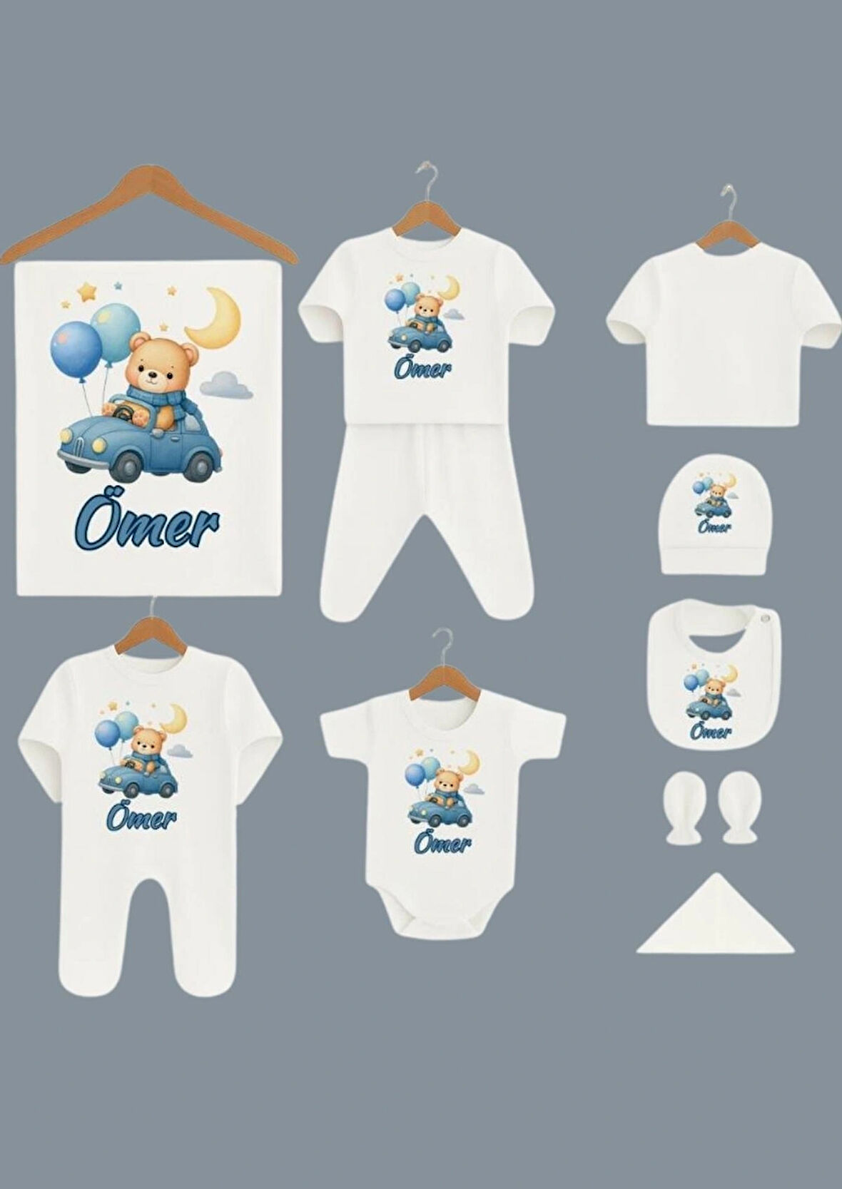 yeni doğan hastane çıkış seti 10'lu