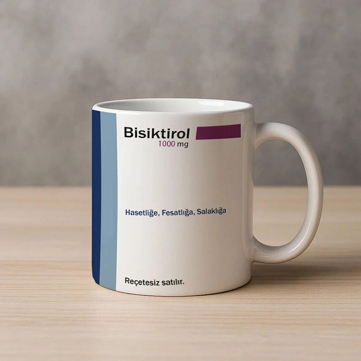 Bisiktirol İlaç Baskılı Kupa Bardak Komik Yazılı Kupa Bardak