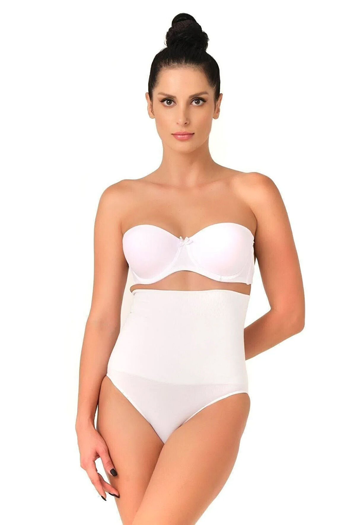 Kadın Siyah Seamless Alttan Çıtçıtlı Double Slip Korse