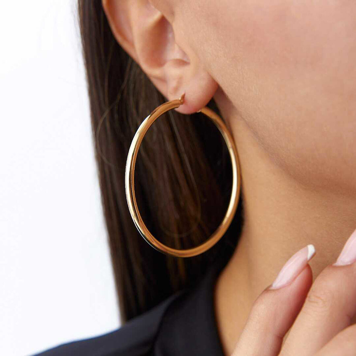 Büyük Boy Bombe Halka Küpe