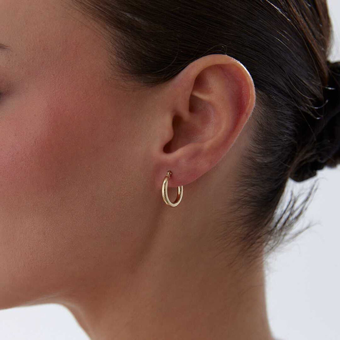 Small 2.50mm Oval Boru Halka Küpe