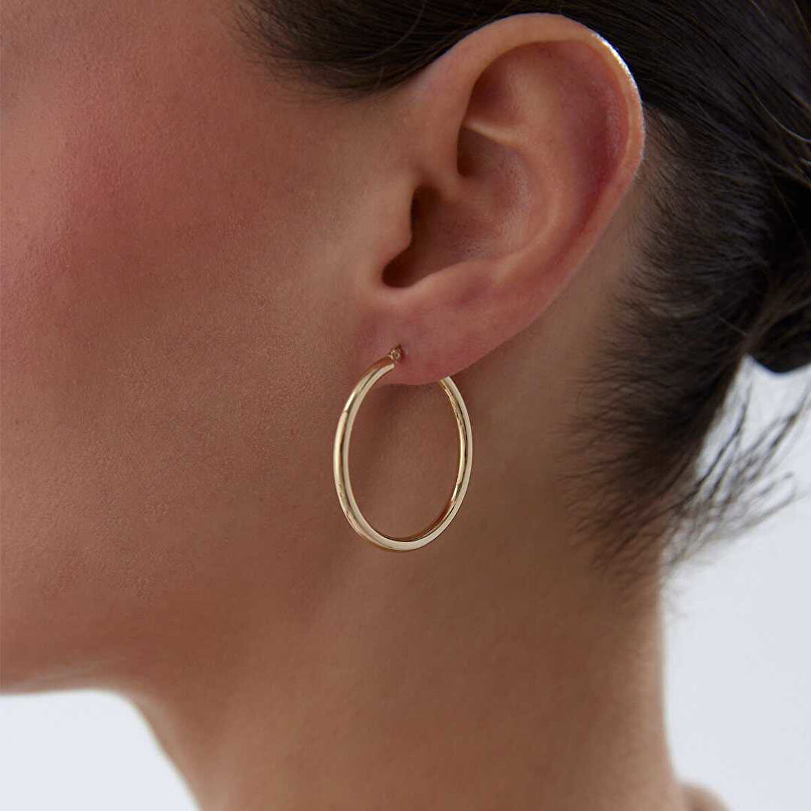 XLarge 2.50mm Oval Boru Halka Küpe