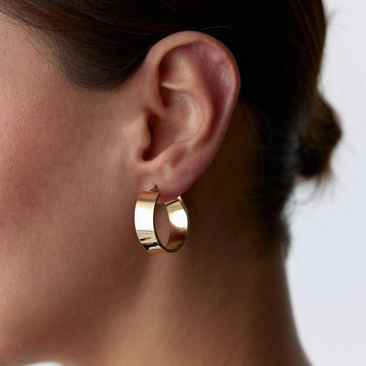 Large Mona Kesme Halka Küpe