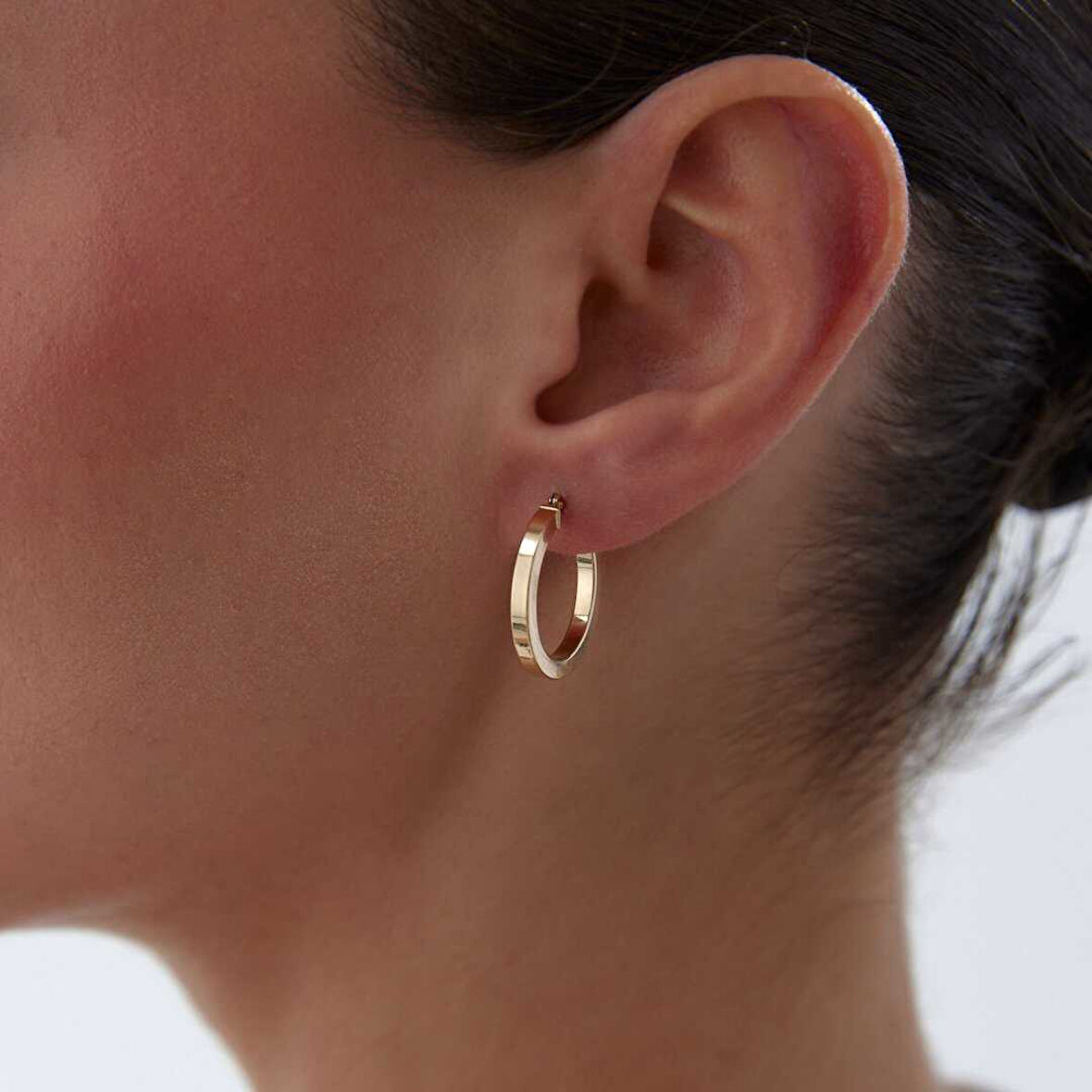 Medium 2.50mm Kenarlı Boru Halka Küpe