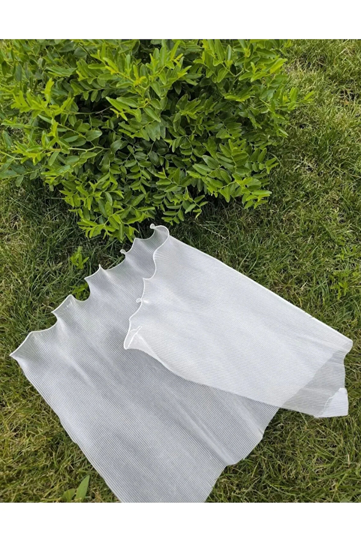 Plise tül, fırfır tül gelin çiçeği bohça süsü 100 cm