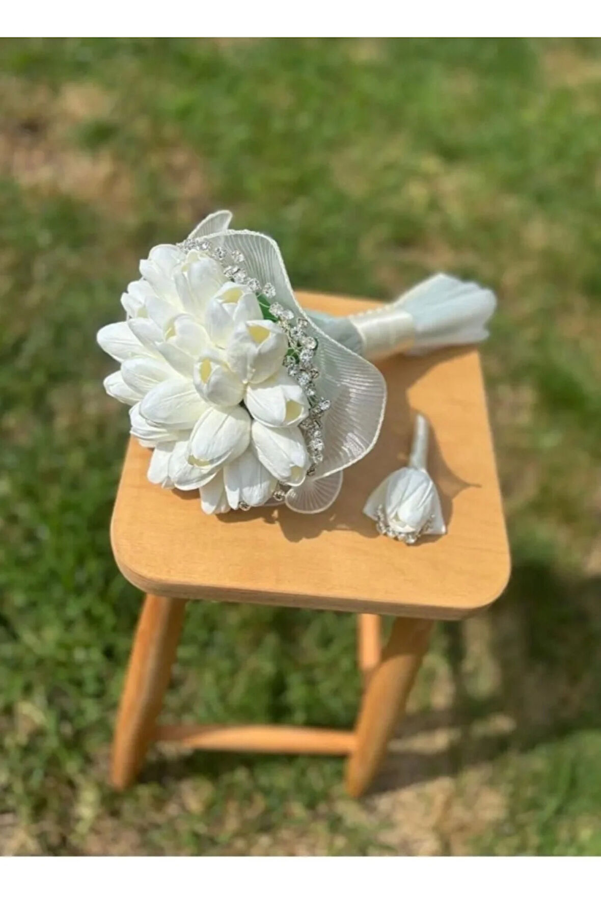 Taşlı Gelin Buketi Yeni Sezon