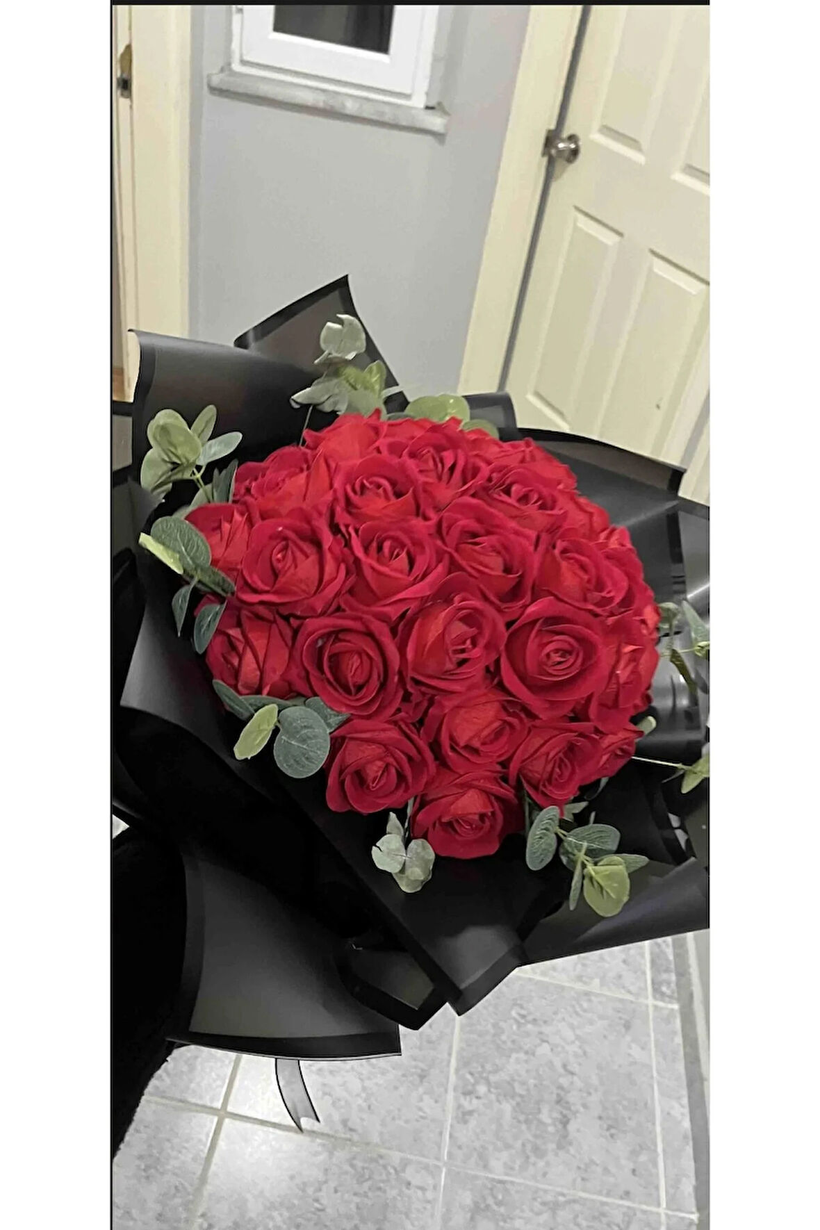 41 li isteme buketi,isteme söz nişan cicegi kirmizi kadife yapay