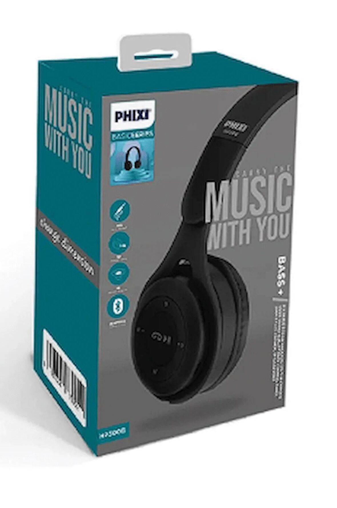 Phixi Basic HP300R  Bluetooth Kulaklık Siyah