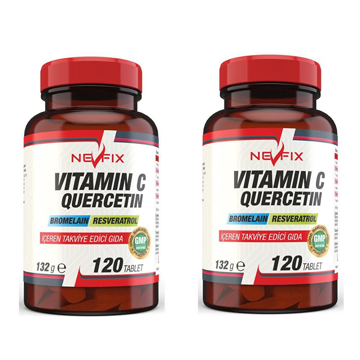 Vitamin C Bromelian Quercetin 120 Tablet X 2 Kutu 240 Tablet