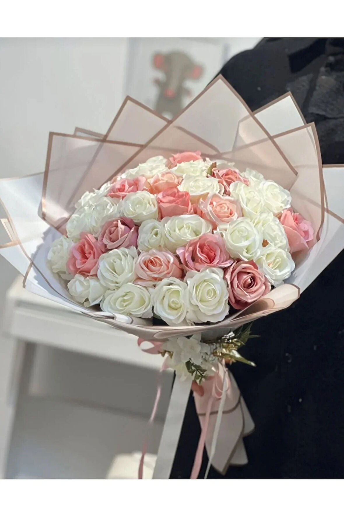 41 Pembe Güllü İsteme buketi Gelin söz nişan buketi