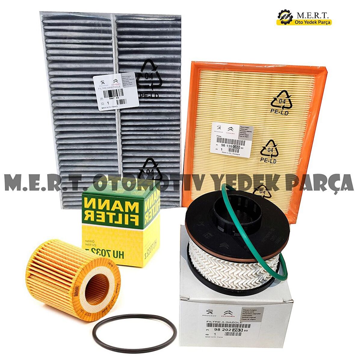 Citroen Berlingo 1.5 Bluehdi Filtre Bakım Seti 2019-