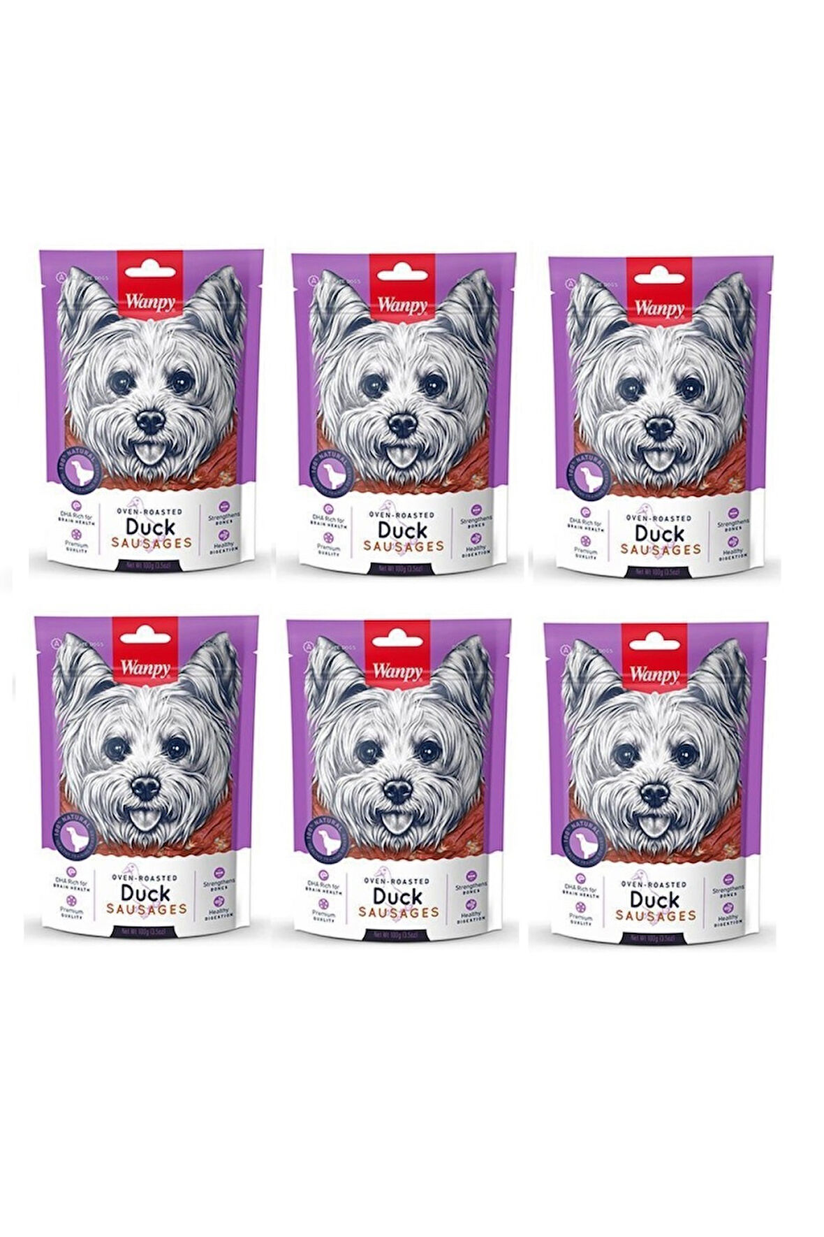 Wanpy Ördek Sosis Köpek Ödülü 100 Gr. X 6 Adet