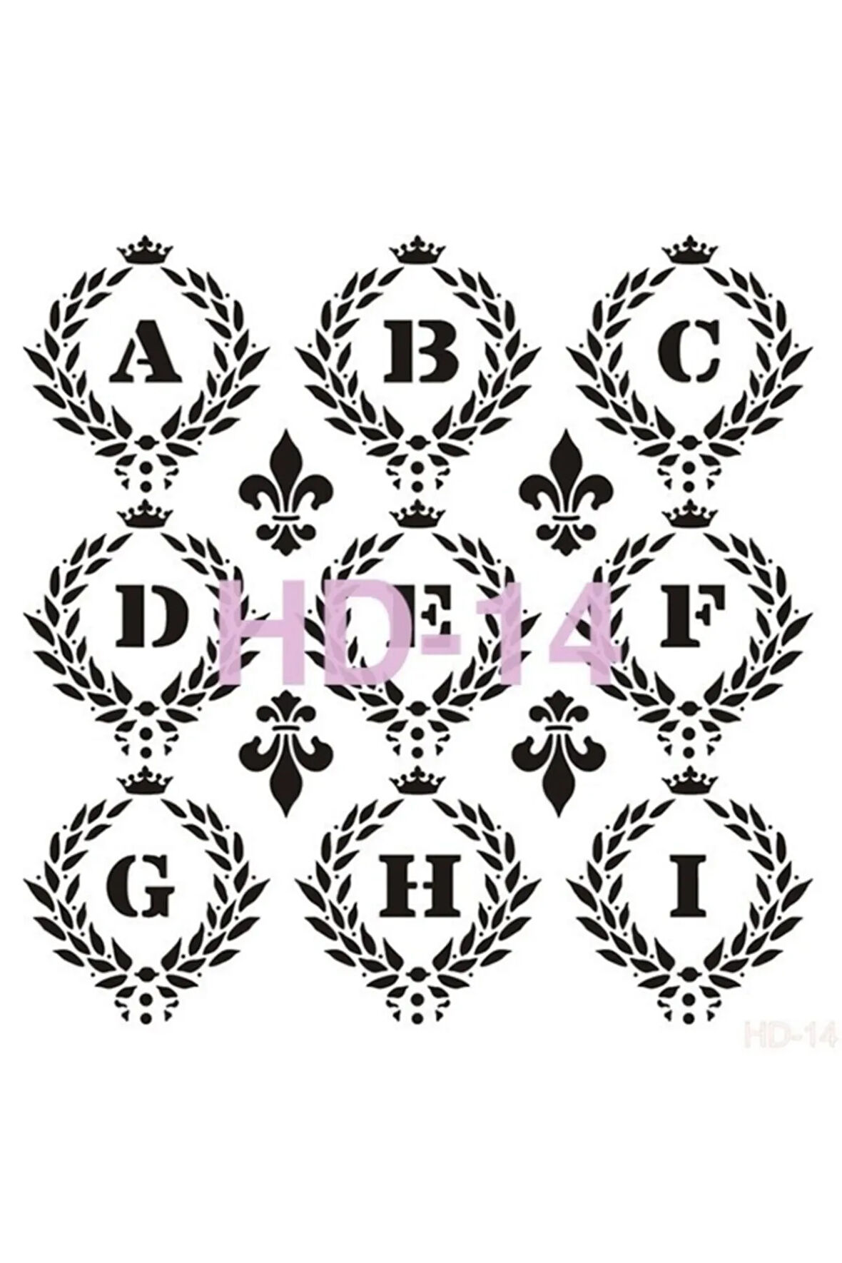 Hd014 Home Dekor Stencil 45x45