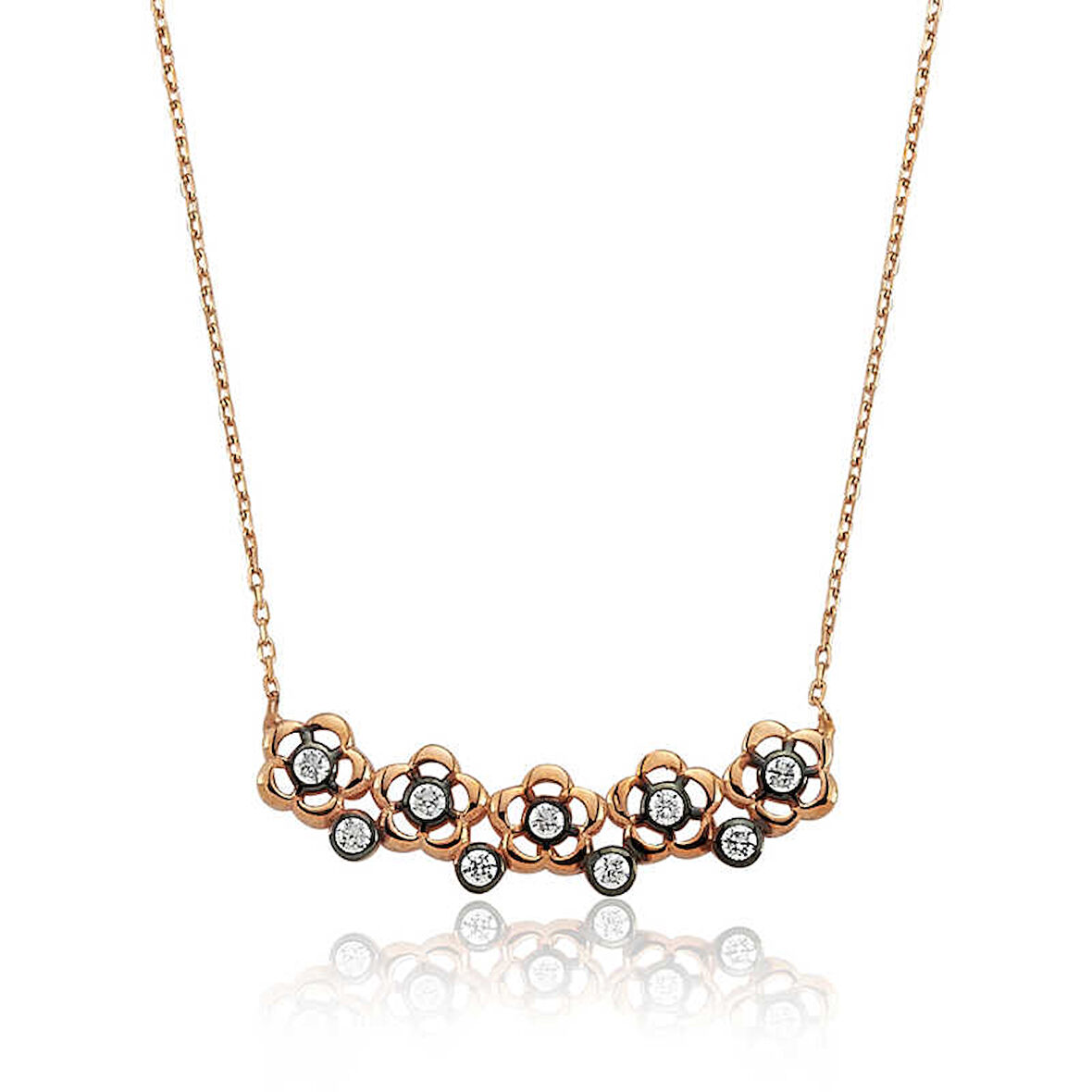 925 Ayar Gümüş Papatya Kadın Kolye