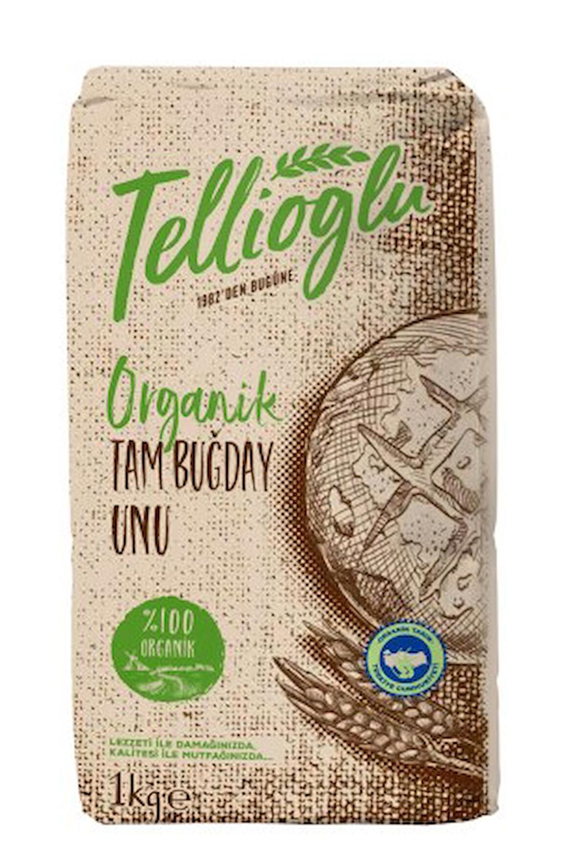 %100 ORGANİK ÇOK AMAÇLI TAM BUĞDAY UN 1 KG