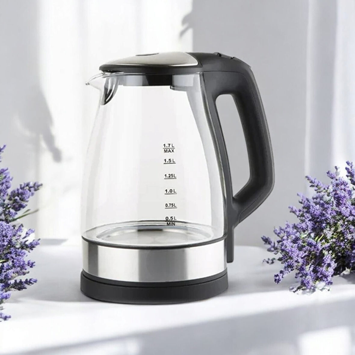 Girist Home Alice 1.8 Lt Işıklı Cam Kettle Su Isıtıcı