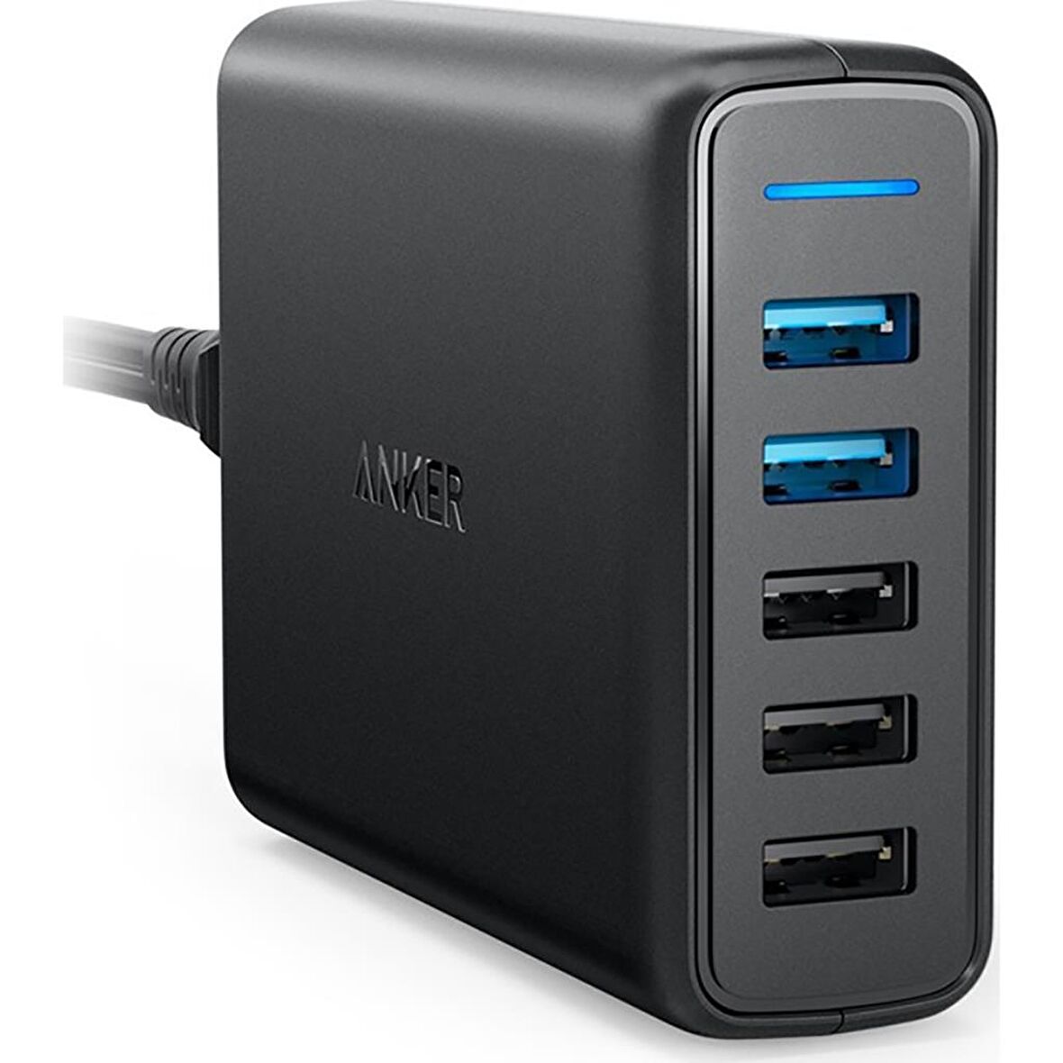 Anker Powerport 5 Hızlı Şarj Aleti Siyah