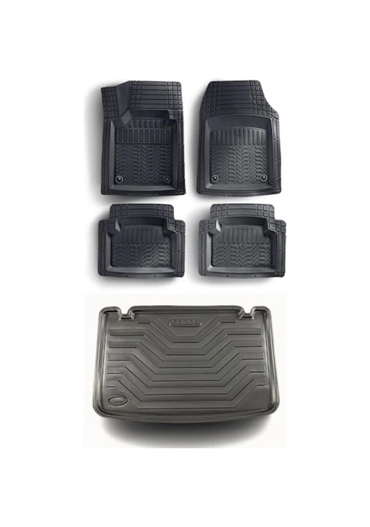 Ford Focus 1 Sedan 1998-2004 4D Havuzlu Kauçuk Oto Paspas ve 3D Bagaj Havuzu