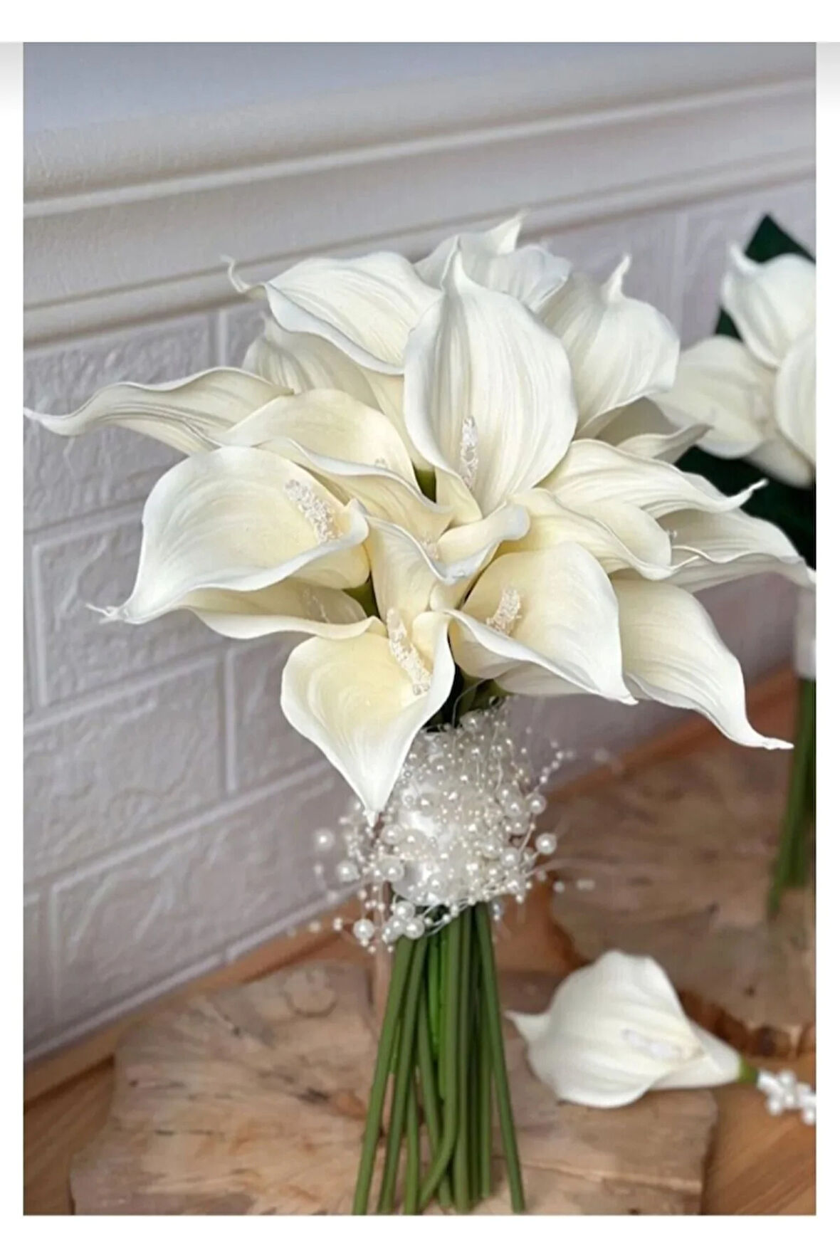 Gala İnci detaylı Lüks gala çiçeği ve yaka çiçeği