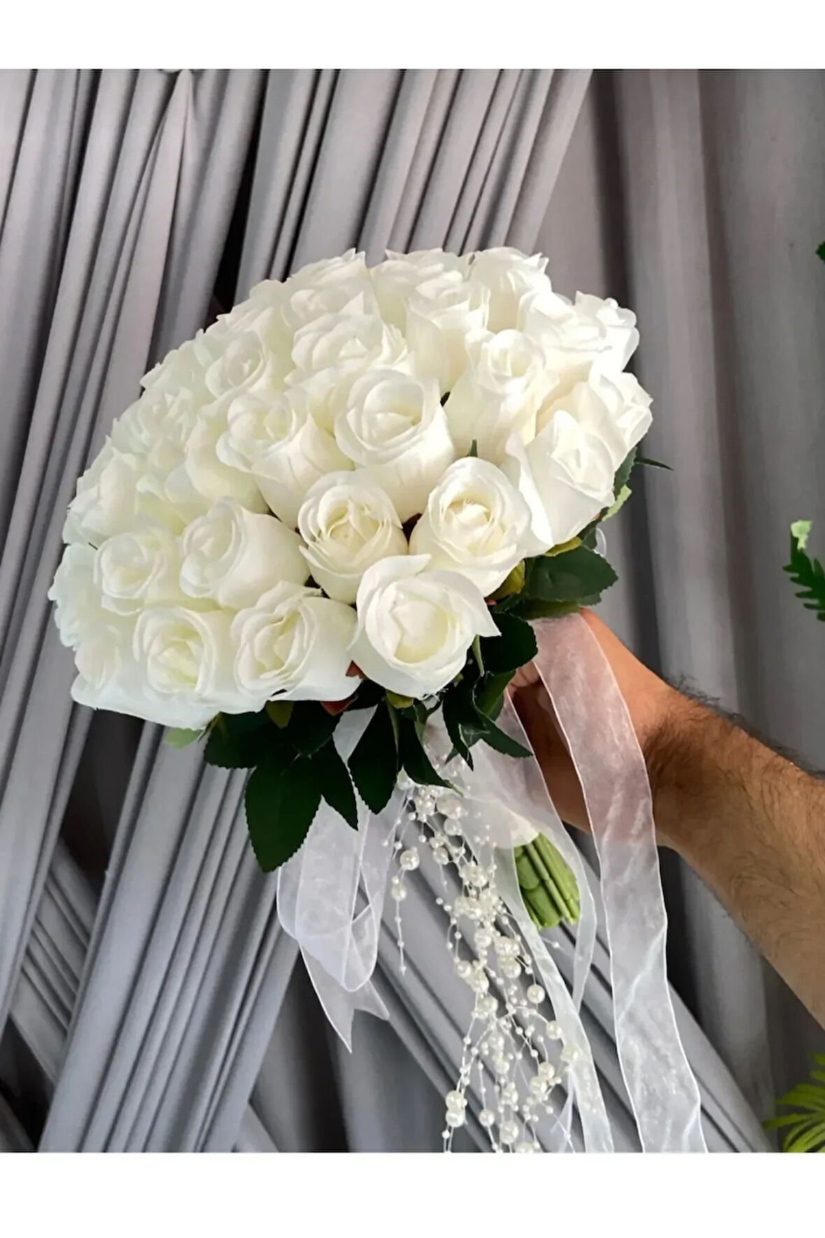 incili gül Gelin Buketi Özel tasarim