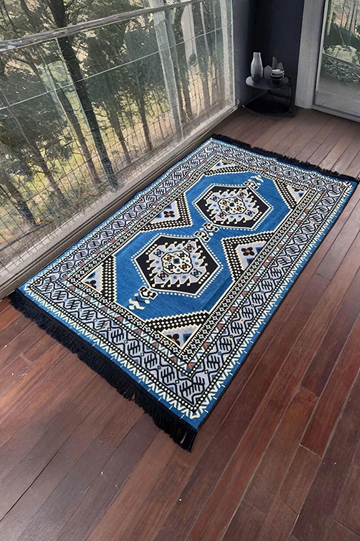 Şark Köşesi Kilim Halı Balkon ve Salon İçin Dekoratif Yıkanabilir Oturma Oda Halısı