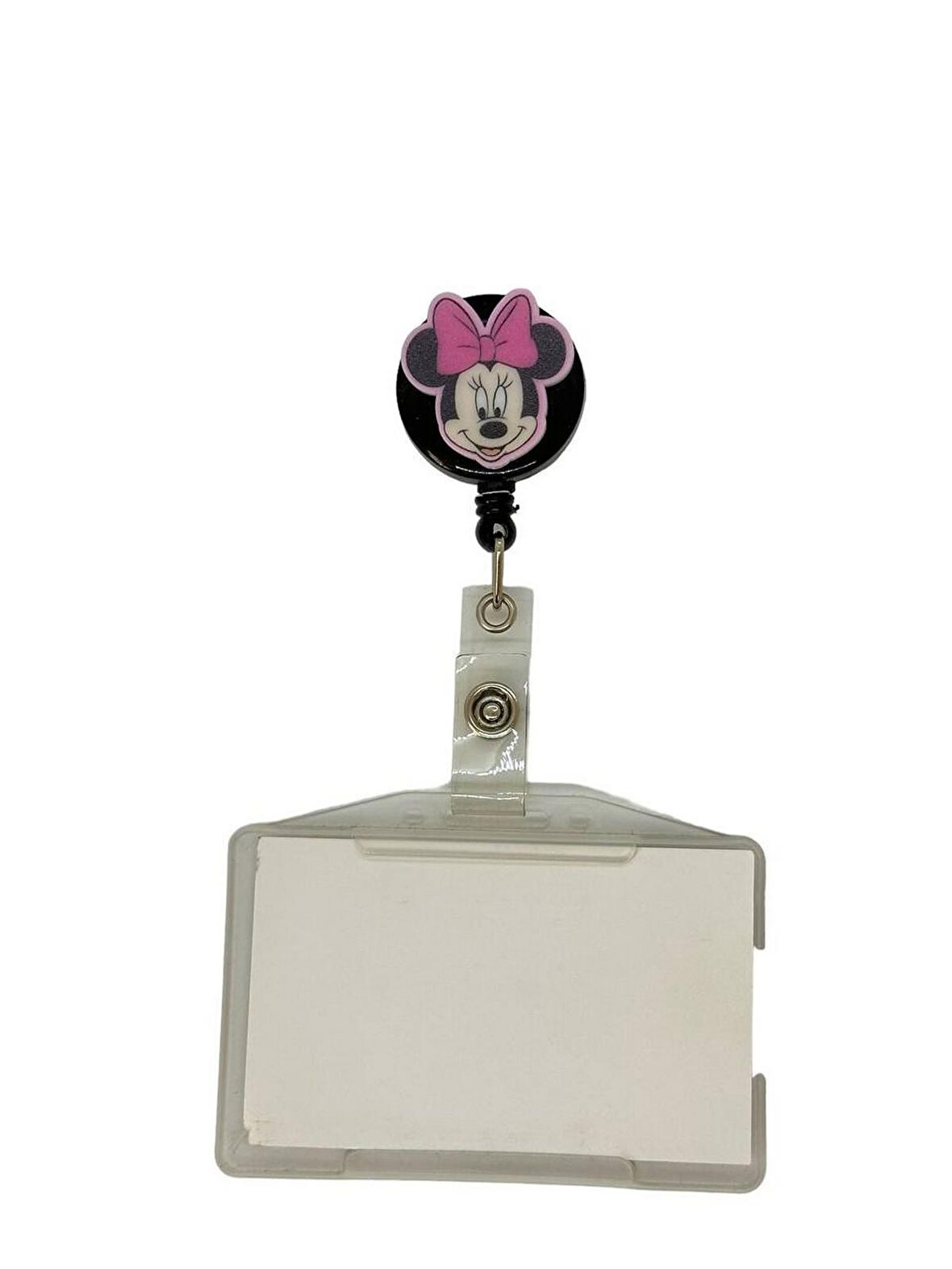Minnie Mouse Temalı Pleksi Baskılı Yoyo Kartlık Yoyo Yaka Kartlığı