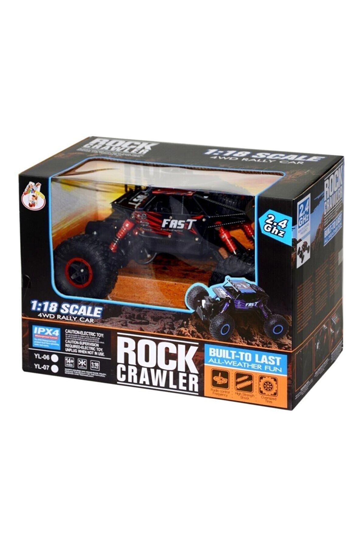 R/c 1:18 Rock Crawler 4x4 Wd Uzaktan Kumandalı Araba Buggy Jeep - Kırmızı