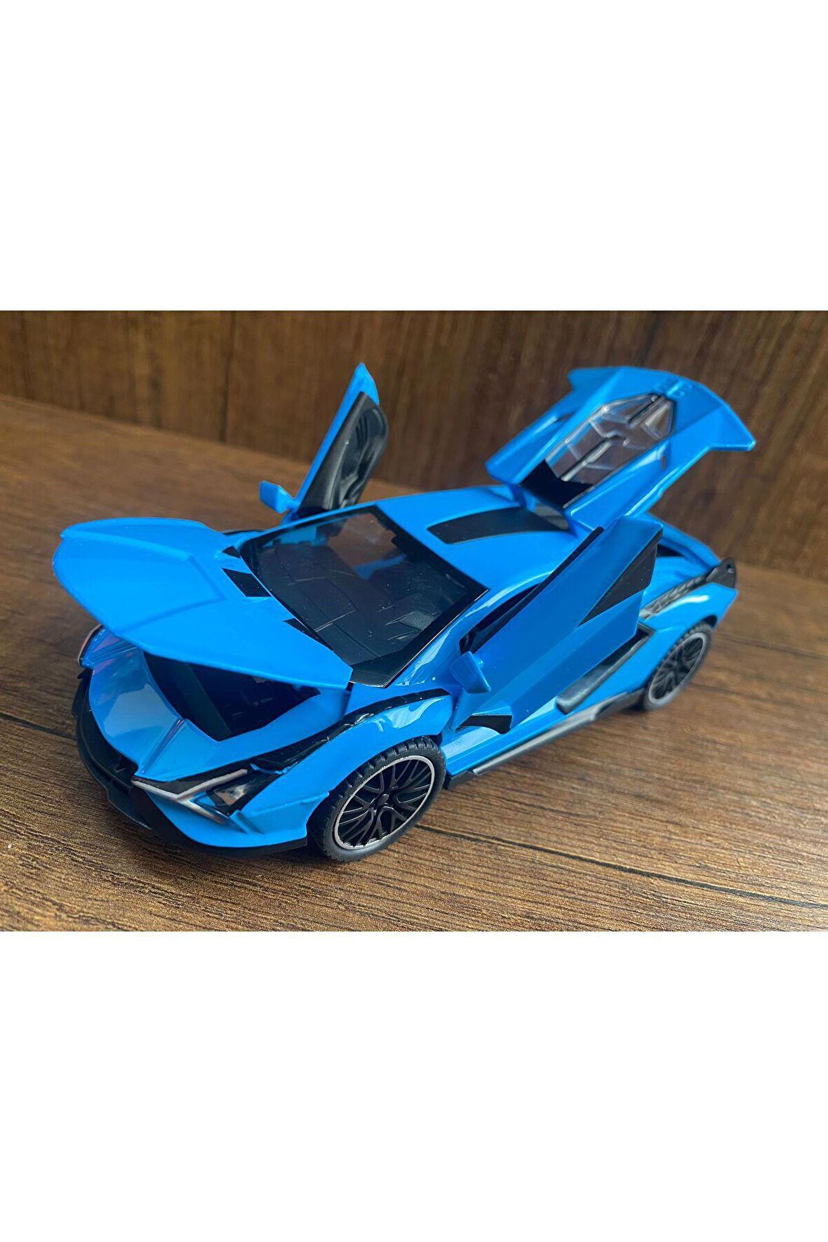 Lamborghini Sesli Işıklı Çek Bırak Model Araba lamborghini veneno diecast araba mavi