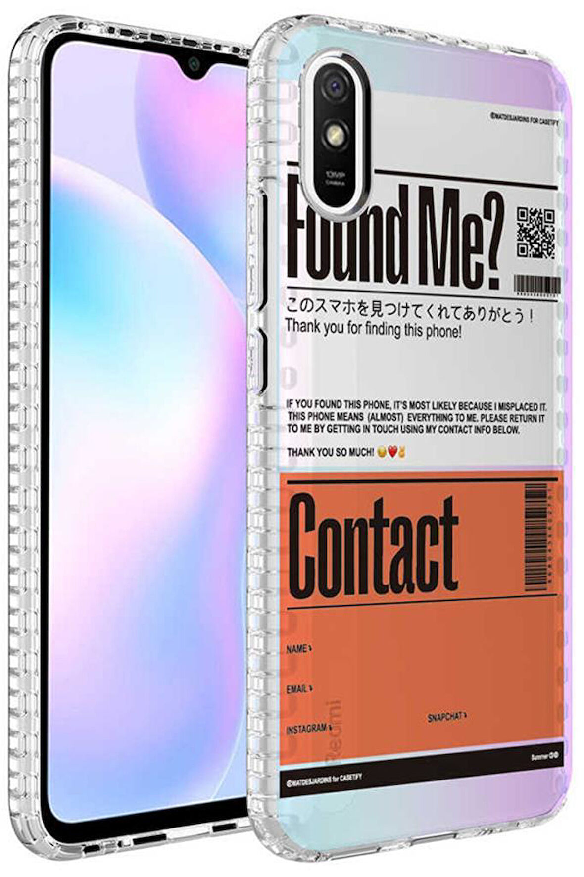 Xiaomi Redmi 9A Kılıf Airbag Kenarlı Renkli Desenli Elegans