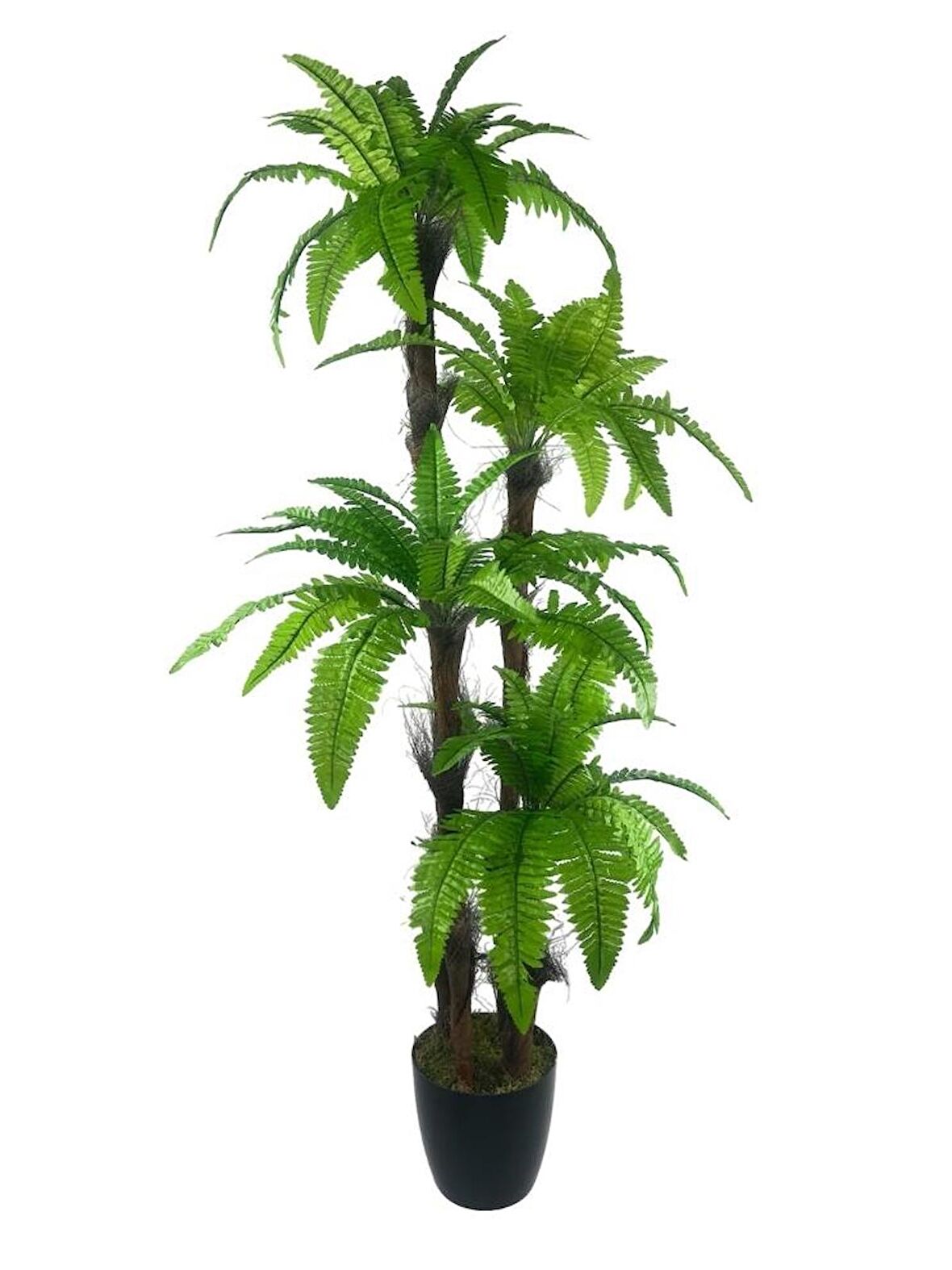 Yapay Ağaç Sıkas Palmiye Açık Yeşil 4Katlı 72Yaprak 150cm Salon Çiçeği Yapay Çiçek