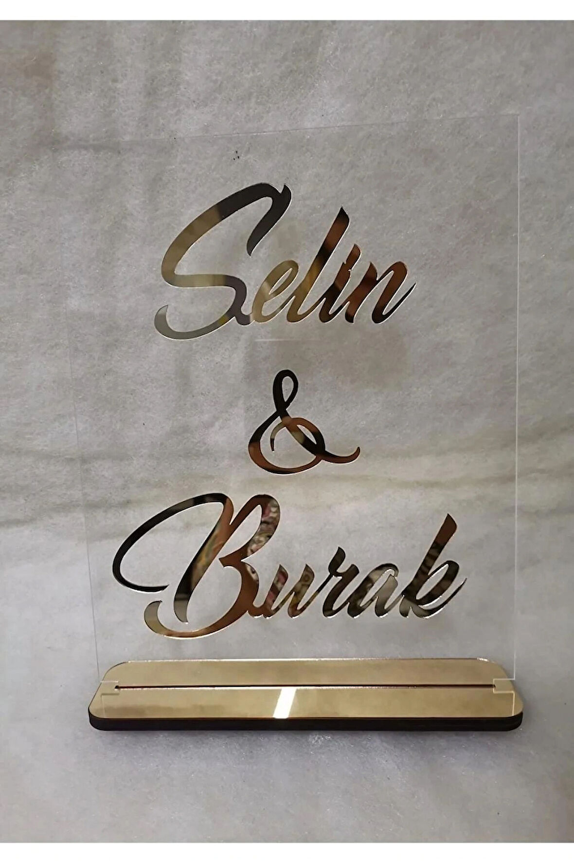 Kişiye Özel Söz & Nişan Pleksi Isimlik 25x20 Cm