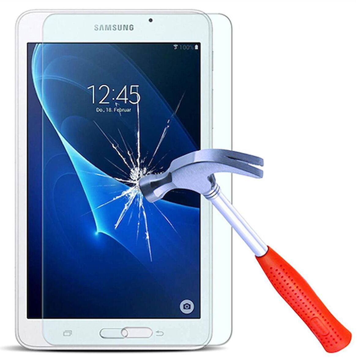 Samsung Galaxy Tab SM T280 Ekran Koruyucu Kırılmaz Cam 7 inç 9H Temperli