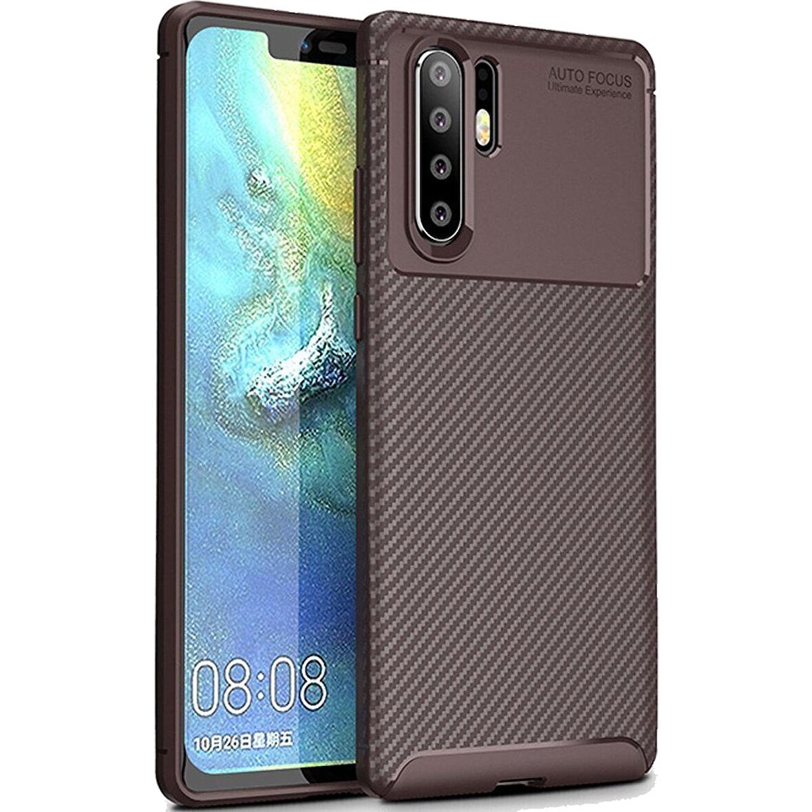 Huawei P30 Pro Karbon Desenli Negro Silikon Kılıf