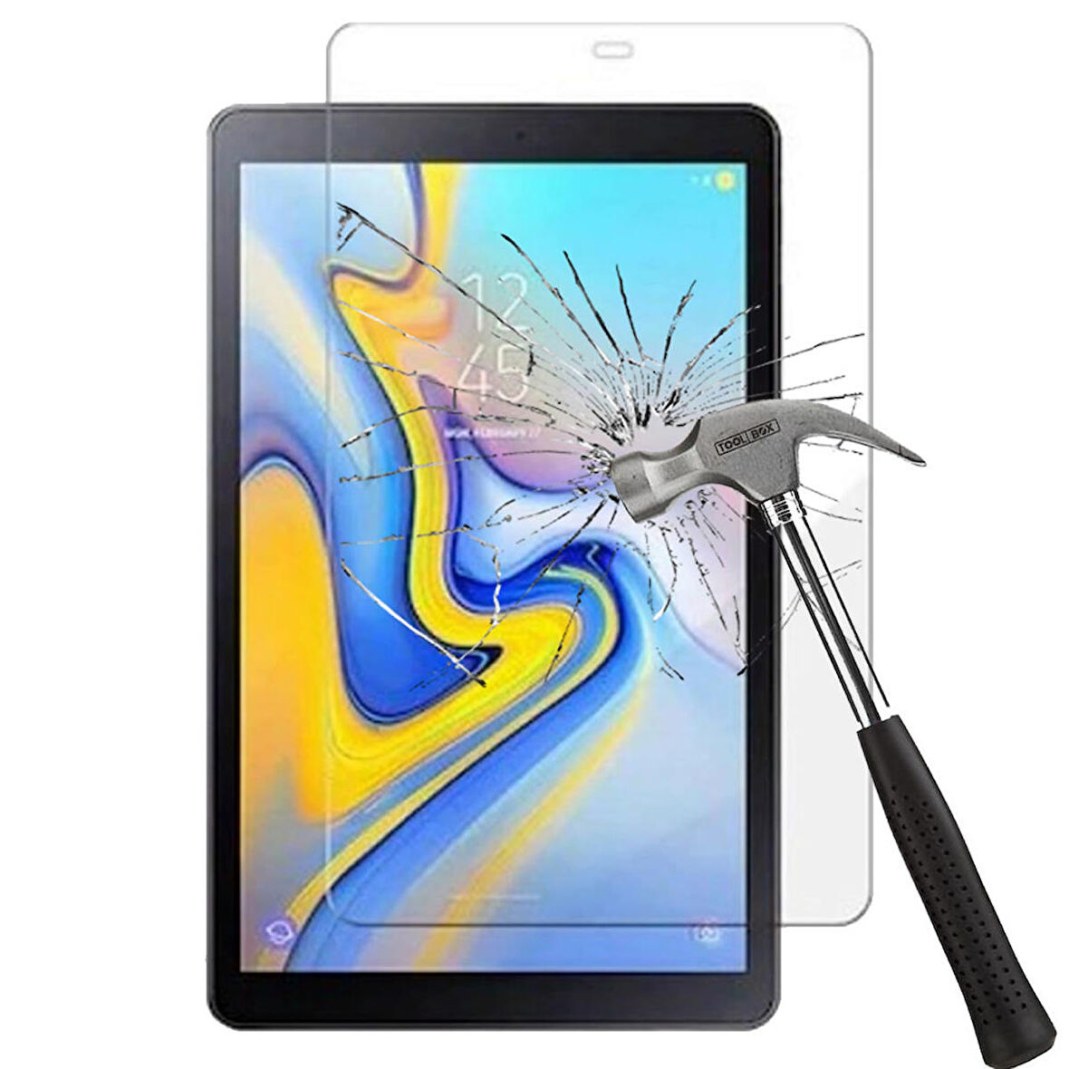 Samsung Galaxy Tab SM T510 Ekran Koruyucu Kırılmaz Cam 10,1 inç