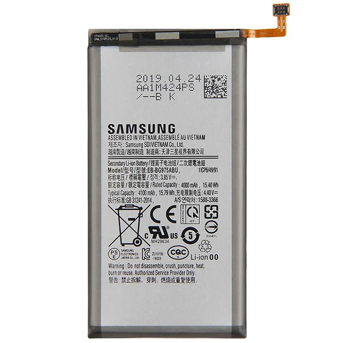 Samsung Galaxy S10 Plus EB-BG975ABU Batarya Pil