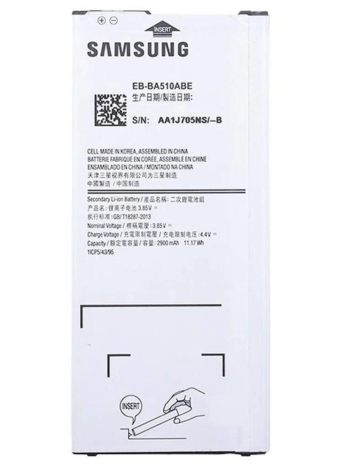 Samsung Galaxy A5 2016 A510 Batarya Pil EB-BA510ABE