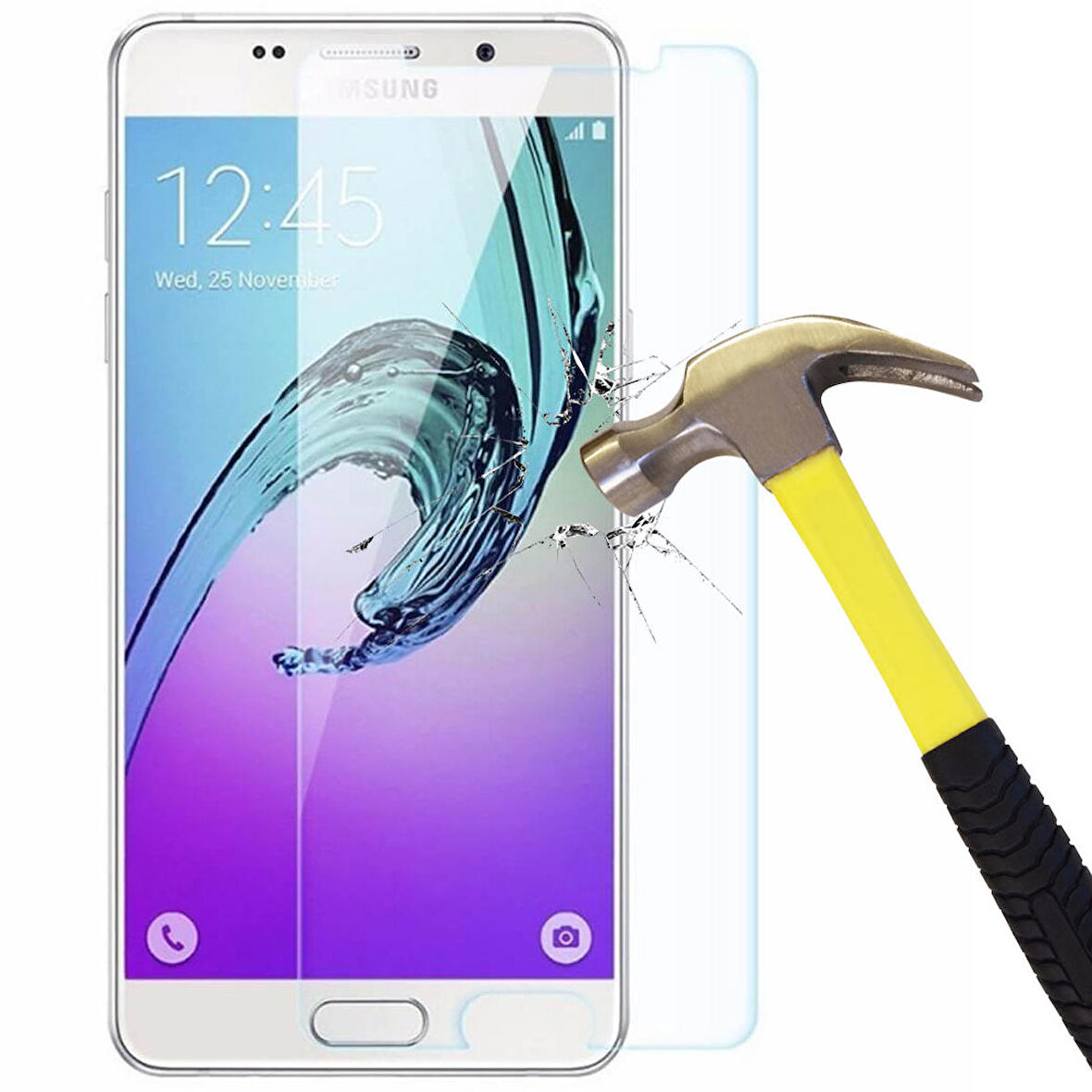 Samsung Galaxy A7 2016 Temperli Kırılmaz Cam Ekran Koruyucu