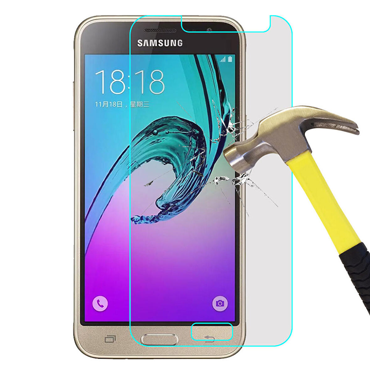 Samsung Galaxy J3 Temperli Kırılmaz Cam Ekran Koruyucu