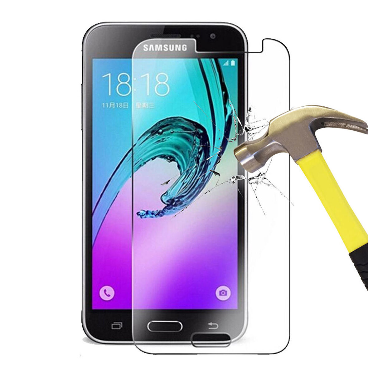 Samsung Galaxy J3 2016 J310 Temperli Kırılmaz Cam Ekran Koruyucu