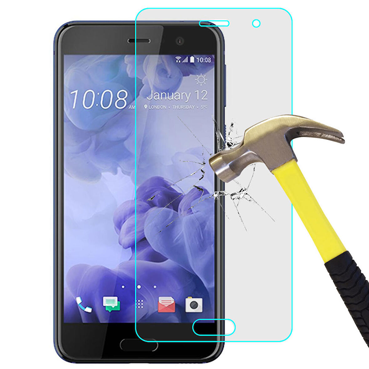 HTC U Play Temperli Kırılmaz Cam Ekran Koruyucu