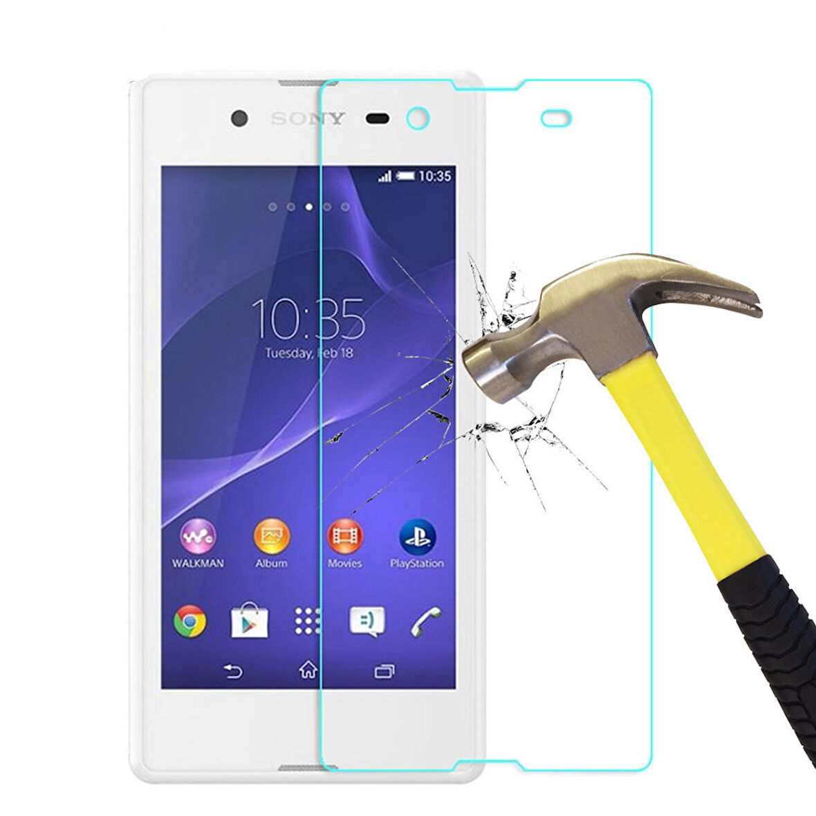 Sony Xperia E3 Temperli Kırılmaz Cam Ekran Koruyucu