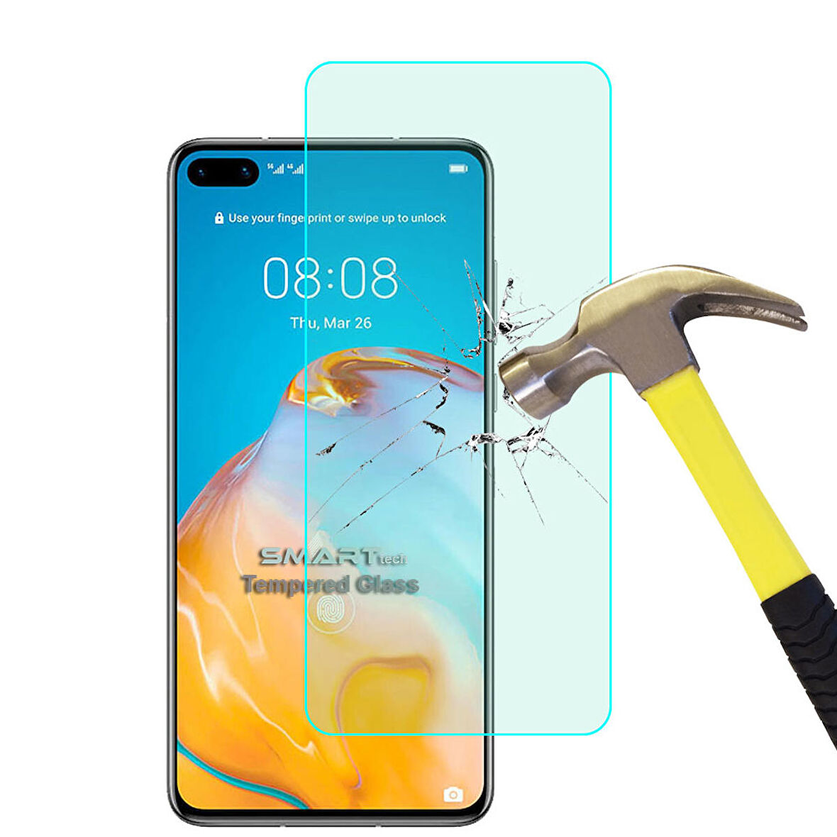 Huawei P40 Temperli Kırılmaz Cam Ekran Koruyucu