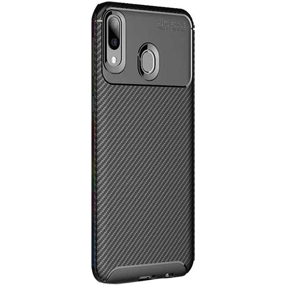 Huawei Y7 Prime 2019 Karbon Desenli Negro Silikon Kılıf